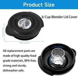 Tapa de <span class=keywords><strong>licuadora</strong></span> de 6 tazas compatible con <span class=keywords><strong>Oster</strong></span> Blender Jar Compatible con <span class=keywords><strong>Oster</strong></span> Round Top Classic Series - Product Image 2