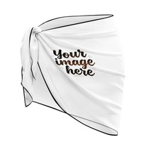 Faldas Pareo de Gasa Personalizadas de Moda para Mujer, Cubrebaños de Playa, Traje de Baño, Pañuelo, Falda de Playa, Cubrebaños