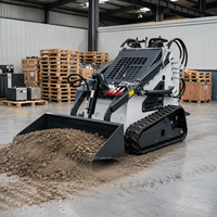 Mini-chargeuse compacte à chenilles 360kg 380kg avec moteur diesel, godet, trancheuse, broyeur et chargeur frontal à prix abordable