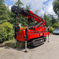 Mini-grue araignée à flèche articulée, système entièrement hydraulique, moteur de haute qualité, pour béton, avec télécommande et nacelle