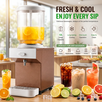 Distributeur de jus froid 12L en gros pour usine, distributeur de boissons réfrigérées commercial, distributeur de boissons à bouton-poussoir OEM