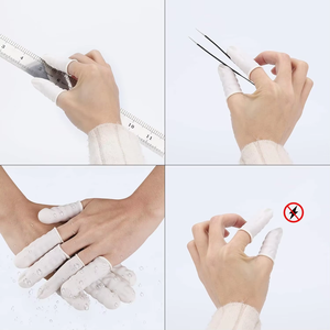 Grote Witte Wegwerp Latex Vinger Tuin Cot Sportletsel Handschoenen Beschermende Kleding Voor Werken En Gebarsten Vingers - Product Image 5