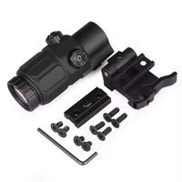 High Quality HD 3X Magnification Aluminum Alloy Multi-Coated Compact Durable Reflex Red Dot Sight Magnifier Adjustable Hybrid
