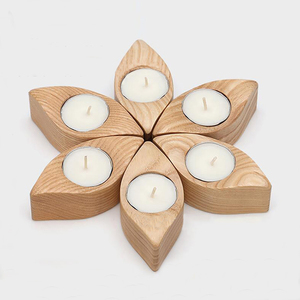 Bougeoirs en <span class=keywords><strong>bois</strong></span>, porte-bougies décorative de mariage, de noël nordique - Product Image 1