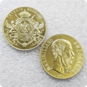 Monete Commemorative in Stile Antico del Messico 1866, 1867, 20, 50 Centavos, 1 Peso - Maximiliano I, Regali, Decorazione per la Casa - Product Image 5