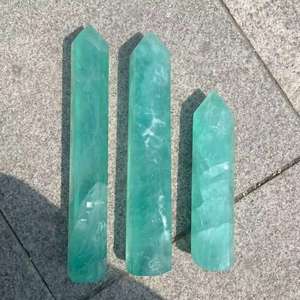 Natural High Quality Green Fluorite <b>Crystal</b> Polished Towers Reiki Point <b>Wand</b> Gifts for Fengshui - Product Image 5