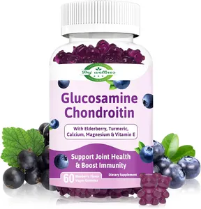 Suplemento de soporte articular Hombres Mujeres Glucosamina sin azúcar Condroitina Gomitas 1500mg Glucosamina con MSM Calcio Boswellia