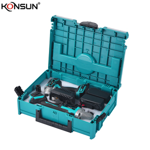 KONSUN電動工具セットアングルグラインダー電動ドリルウッドジグソー電動サンダーを含む4個の電動工具がケースにパッケージされています - Product Image 3