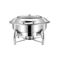Équipement de buffet de luxe chauffe-plats en acier inoxydable doré ensemble chauffe-plats 6L chauffe-plats