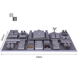 PU皮革珠宝展示柜托盘珠宝支架展示架套装珠宝展示架项链 - Product Image 3