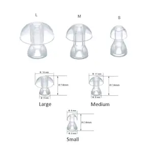 Hearing Aid Ear Tips Silicone BTE Hearing Aid Close Ear Tips Domes For Hearing Aids