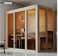 SN New Home Smart Automatique Finlandais Sec Luxe Sauna À Vapeur Intérieur Combinaison Sauna 6-8 Personnes À Vendre