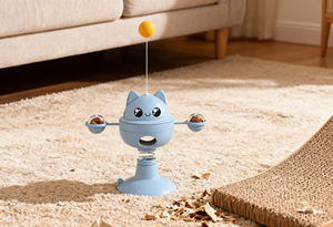 Jouet interactif durable pour chat, petit et amusant, avec distributeur de friandises pop-up et roue tournante, en matériau TPR, sans danger pour les chats - Product Image 6