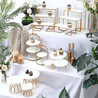 Soporte de Metal para Pasteles de 14 Piezas, Decoración de Lujo para Bodas, Buffet, Postres, Aperitivos para el Té de la Tarde