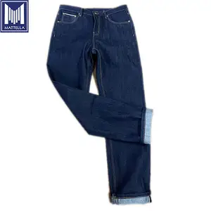 Utilitaire personnalisé streetstyle large vintage lavé droit en détresse enzyme lavé lisière hommes jean denim