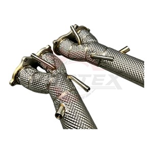 Colectores de escape Vortex SS304 2 en 1 con escudo térmico para Porsche 718 GT4 Spyder 4.0L Flat-6, tubos delanteros de alto rendimiento para carreras - Product Image 3