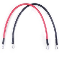 0 Gauge 1 2 4 8 AWG Rouge Amplificateur Puissance Terre Fil de terre 1/0 Ga Batterie Câble Terminal Audio Modification Avec Cosse de Mise à la Terre