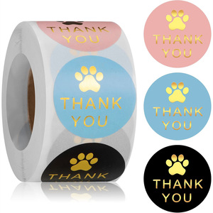 Rotolo di <span class=keywords><strong>Adesivi</strong></span> Rotondi con <span class=keywords><strong>Stampa</strong></span> in Lamina d'Oro, 500 Pezzi, 2,5 cm, Personalizzabili per Negozi di Animali e Piccole Imprese - Product Image 5