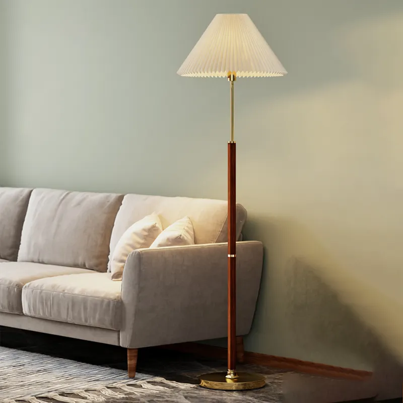 주름진 거실 가정 장식 연구 침실 머리맡 럭셔리 창조적 인 간단한 미국 복고풍 수직 야간 테이블 플로어 라이트 램프