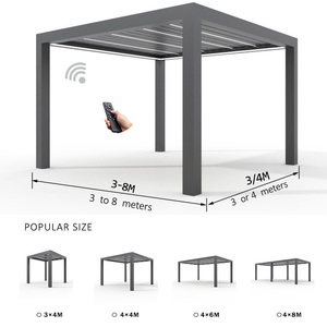 פרגולת אלומיניום נפתחת, עמידה בפני מזג אוויר, ידידותית לסביבה, למכירה חמה של טינגמייהוטינג, מתוצרת OEM לגינה - Product Image 5