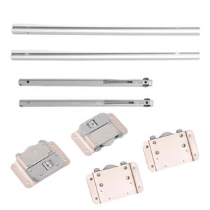 Riel para puerta corredera de gabinete sin ranura para amortiguación, riel de polea para puerta corredera colgante externa, accesorios de herrajes de empuje y tracción - Product Image 6