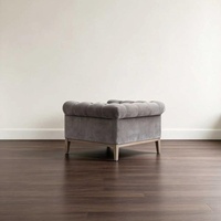 Fauteuil individuel en velours tufté sur mesure, vente en gros d'usine, canapé d'appoint de luxe pour mobilier de salon de villa