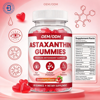 Gummies de Vitamines Antioxydantes Astaxanthine & Resvératrol à Marque Blanche OEM pour Soins de la Peau