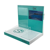 Support d'affichage pour casque détachable en acrylique transparent moderne multifonctionnel Écran d'affichage de 10,1 pouces Montage facile Tabletop