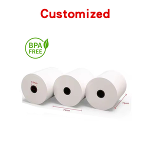 Rollos de <span class=keywords><strong>papel</strong></span> térmico reciclables de 57x40mm, transacciones POS eficientes de doble capa y única para uso de caja registradora - Product Image 2