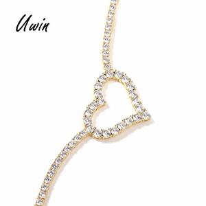 Collana a Cuore con Gioielli Luccicanti per il Ballo di Fine Anno, Catena Tennis 3MM, <span class=keywords><strong>Serie</strong></span> Design Amore, Moda Femminile di Lusso, Charm CZ, Girocollo - Product Image 1