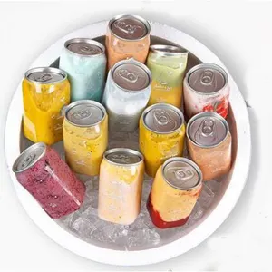 Transparente Plástico PET 250ml 330ml 500ml 650ml Fácil Latas Abertas Para Refrigerantes Suco De Refrigerante De Cerveja De Café Embalagem