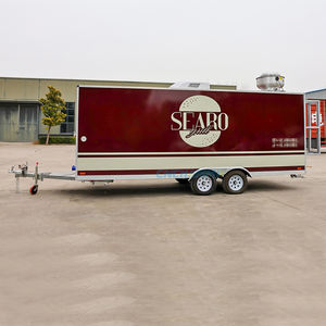 Carretto Mobile per Street Food, Mini Chiosco per Hot Dog e Gelati, Rimorchio per Fast Food Completamente Attrezzato, Food Truck Compatto - Product Image 2