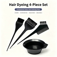 Ensemble d'outils pour la coloration des cheveux noirs, bol mélangeur et brosses à colorer, accessoires de coloration des cheveux pour salon et usage domestique