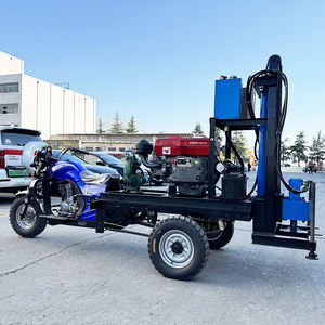 Ensemble <span class=keywords><strong>de</strong></span> forage <span class=keywords><strong>de</strong></span> <span class=keywords><strong>puits</strong></span> d'eau à petite échelle tout-en-un, démarrage électrique, 1,5 m x 3 tuyaux <span class=keywords><strong>de</strong></span> forage en alliage, double trépans PDC + bras <span class=keywords><strong>de</strong></span> levage à 3 ailes <span class=keywords><strong>de</strong></span> 2,5 m inclus - Product Image 2