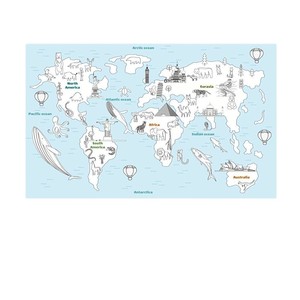 Póster para Colorear Mapa del Mundo, Mapa Gigante de Papel con Impresión Digital para Actividades de Colorear para Niños - Product Image 5