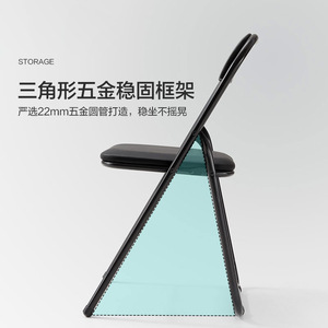Silla de Oficina con Estructura Metálica Plegable, Diseño Contemporáneo para Uso en Oficina en Casa - Product Image 3