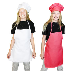 Kids Cooking Bib Set Polyester Cotton Child Sleeveless <b>Chef</b> <b>Hat</b> Suit Custom Printed Washable & Reusable - Product Image 1