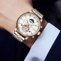 Montre mécanique squelette pour homme KINYUED J118 à mouvement automatique, originale, pour homme