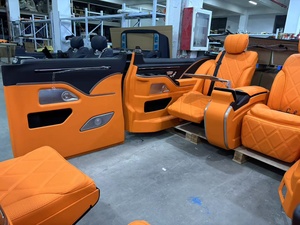 Chaise arrière de luxe avec console <span class=keywords><strong>MBS</strong></span> Table pour Benz Vito Vclass V250 W447 V300 Panneaux latéraux extra longs Écran tactile Lumière LED - Product Image 5