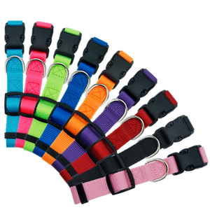1,5 cm 2,0 cm 2,5 cm Breite Polyester Haustier halsband Mode Solid Pattern Buntes Hunde hals zubehör mit Glocken halsband - Product Image 1