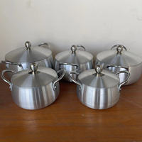 16cm 18cm 20cm 22cm 24cm Ensemble de marmites en aluminium moulé sous pression Casserole en aluminium forgé Ustensiles de cuisine Poêle à frire Ensemble de marmites à soupe pour la cuisson