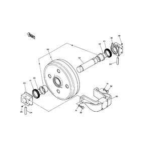 9064899 9064302 9195028 untuk Tensioner <span class=keywords><strong>Track</strong></span> <span class=keywords><strong>Excavator</strong></span> Hitachi EX1900 Roda Depan EX1800 <span class=keywords><strong>Idler</strong></span> EX1800-2 Silinder Penyetel - Product Image 1
