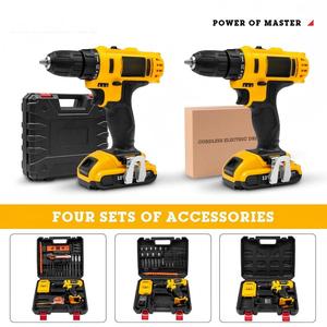 Perceuse à colonne sans fil à percussion, ensemble d'outils de qualité industrielle, moteur sans balais 21V, mandrin auto-serrant, perceuse magnétique à vitesse variable OEM 40N - Product Image 2