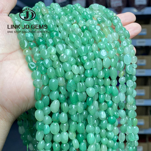 Cuentas sueltas de ágata <span class=keywords><strong>verde</strong></span> natural a granel, aventurina, hilo redondo, material para fabricantes de joyería comercial, ágata acuática al por mayor - Product Image 4