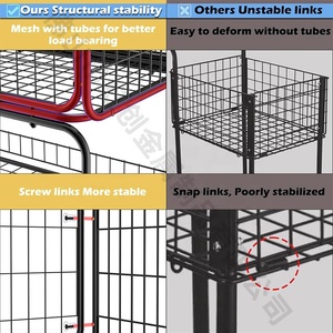 Carrinho de Armazenamento Moderno para Raquetes de Tênis, Pickleball e Beisebol com Suporte Expositor para Uso Interno/Externo - Em Estoque - Product Image 5