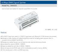 Offres Spéciales Skydance DMA2X3 12-48VDC Répartiteur de signal 6 voies pour décodeur DMX