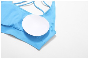 Sujetador deportivo Sexy a prueba de golpes con cuello profundo y espalda cruzada de secado rápido para Niñas para entrenar correr de alta elasticidad - Product Image 6