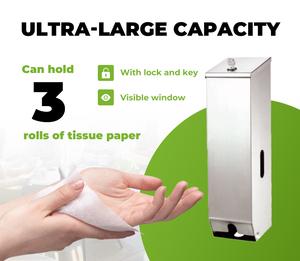 Moderno Portarrollos de Papel Higiénico Triple de Acero Inoxidable con Acabado Satinado, Capacidad para 3 Rollos, para Hoteles y Motels - Product Image 4