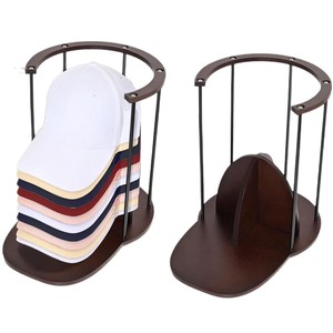 Support de rangement personnalisé pour casquettes de baseball, organisateur empilable en bois pour casquettes de baseball, support de rangement en fer forgé. - Product Image 1