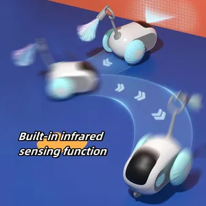 Interactive Cat Toy Indoor USB Charging Toy Smart Remote Control Car Moving Mouse Smart Electric Pet Cat Toy